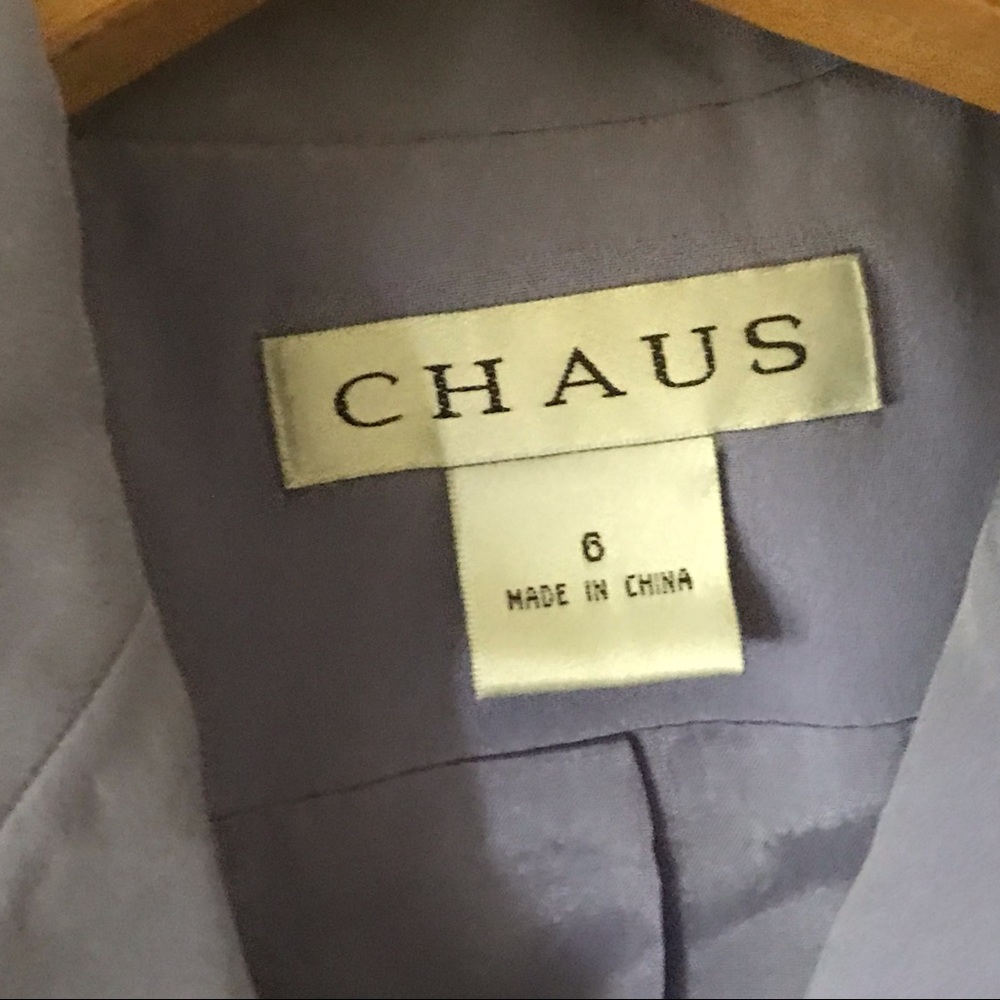 Chaus Purple Skirt Suit 100% Silk Fully Lined - Picture 4 of 16